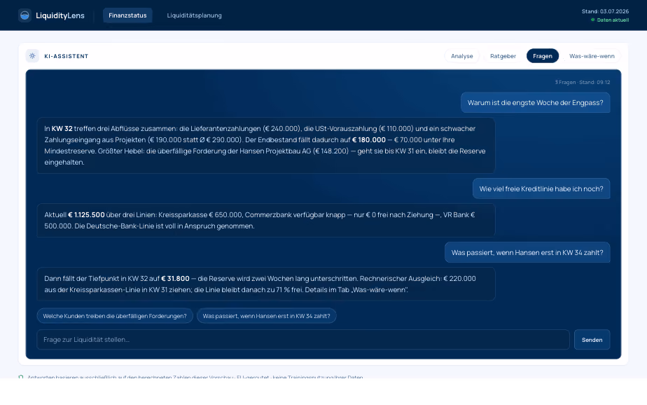 KI-Assistent in LiquidityLens